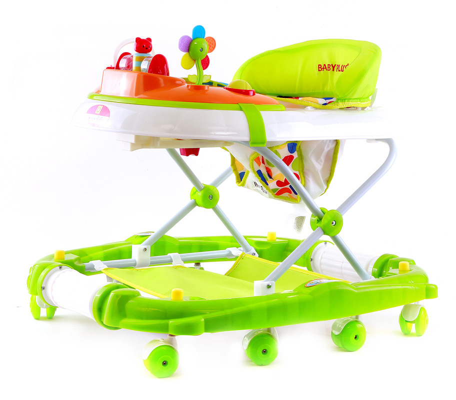 Baby Plus Adjustable Baby Walker  Green 