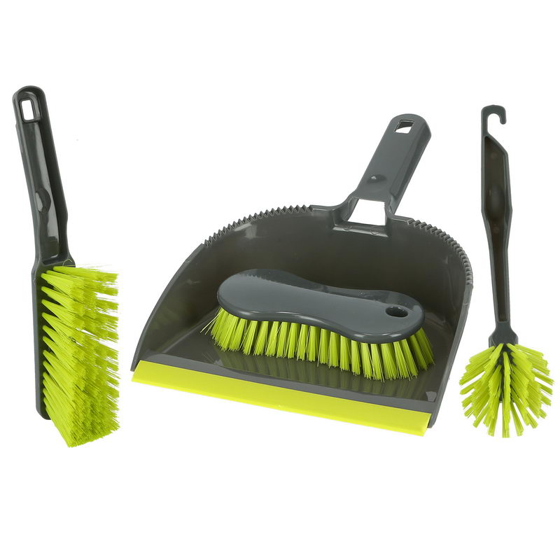 Royalford RF4115N 3Pcs Brush with Dust Pan - Portable Lightweight Brush with Comfortable Handle | Ideal Hardwood Floors, Tiles, Home Kitchen, Restaurants, Hotels, Schools, Hospitals, Offices & Houseke