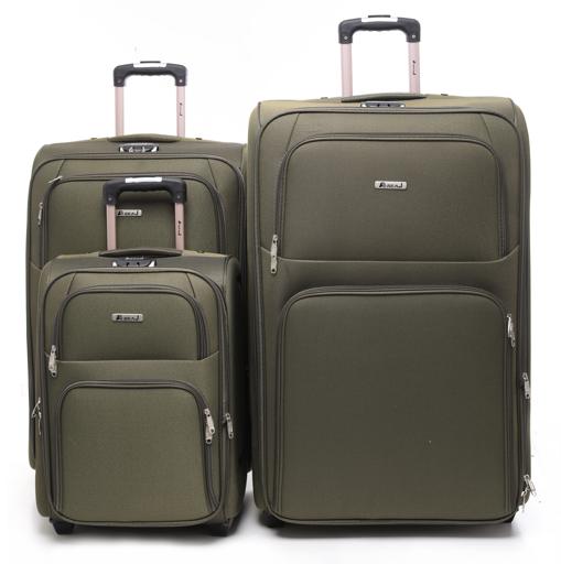 Abraj 3 Pieces Soft Trolley Luggage Bags Set