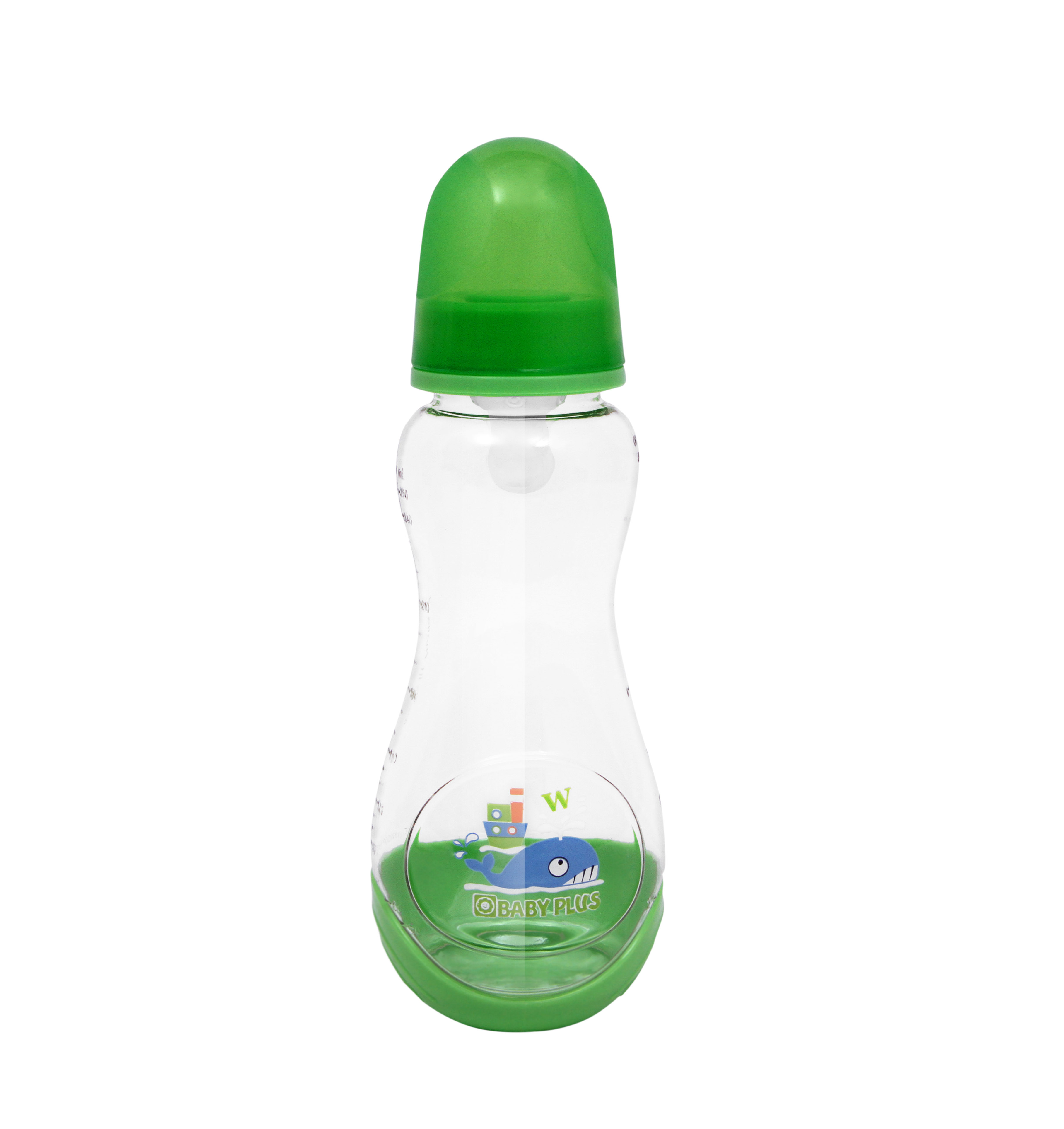 Baby Plus Printed Feeding Bottle With Hood Cap 250 Ml
