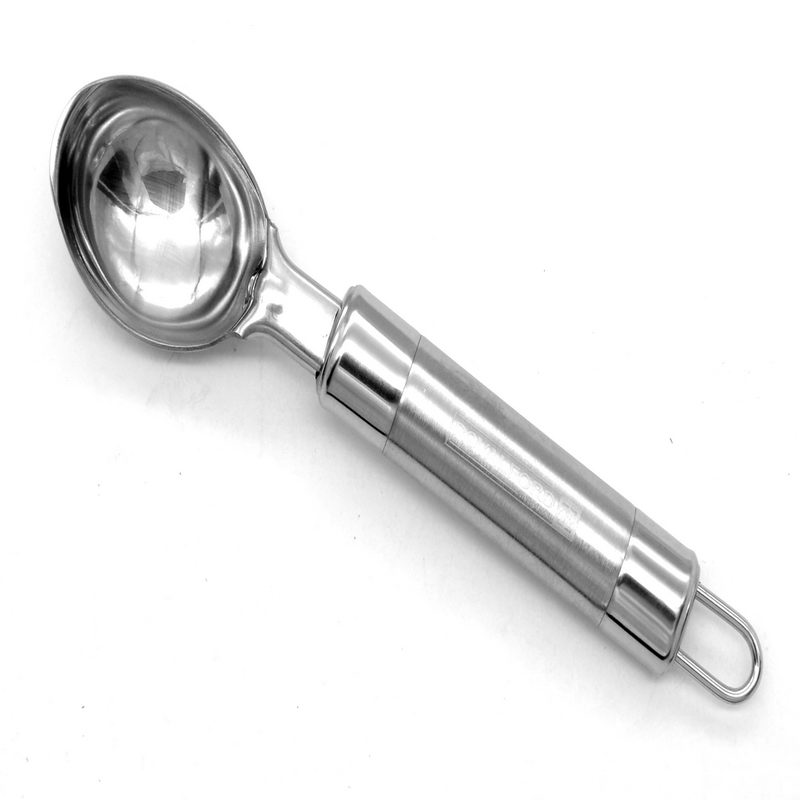 Royalford RF9856 Stainless Steel Ice Cream Scoop - Ice Cream Scoop With Comfort Grip Handle | Ideal for Ice cream, Smashed potatoes, cookie dough, rice pudding, bite-sized vegetables & More