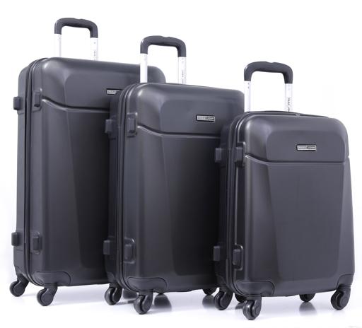 Parajohn PJTR3021 Hardside 3 Pcs Trolley Luggage Set, Black
