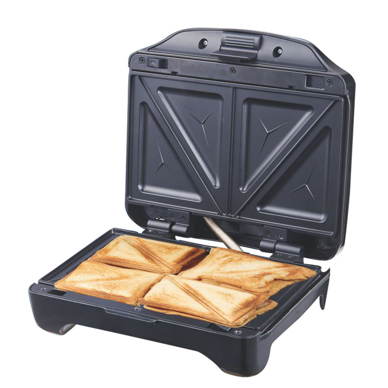 750W 2 Slice Sandwich Maker - Cooks Delicious Crispy Sandwiches - Cool Touch Handle, Automatic Temperature Control and Non-Stick Plate - Breakfast Sandwiches & Cheese Snack | 2 Years Warranty