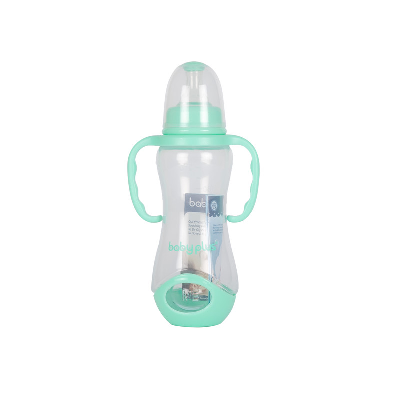 Baby Plus Standard Neck Feeding BottleSuper soft 225ML/8OZ Breast-Like, Slow Flow, BPA-Free - 0+ Months