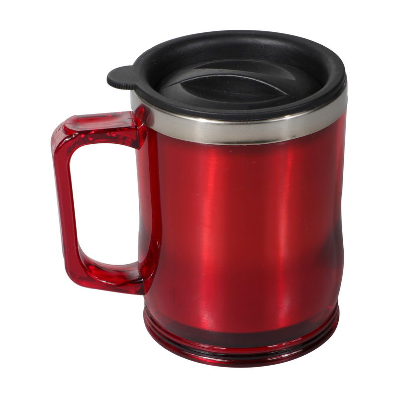 Delcasa DC1396 Travel Mug - Double Wall & High Grade Stainless Steel Inner - Hot & Cool, Portable, Leak-Resistant - Preserves Flavor and Freshness