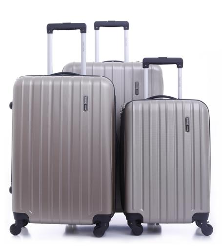 Parajohn PJTR3018 Pabloz 3 Pcs Trolley Luggage Set, Grey