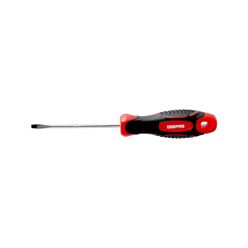 Precision Screwdriver - Three Slotted, Three Phillips & Soft Grip Rubber Insulated Handles | Repair Tool, Long Reach, General Tools for DIY Purpose, Soft-Grip & Bi-Colored | Red & Black