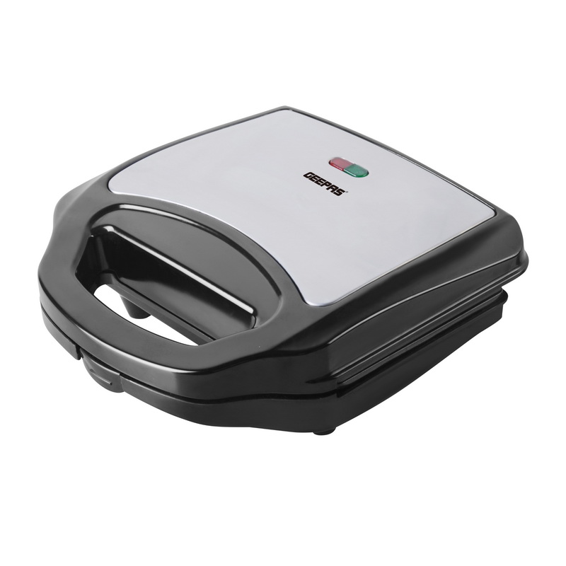 700W 2 Slice Sandwich Maker - Cooks Delicious Crispy Sandwiches - Cool Touch Handle, Automatic Temperature Control & Non-Stick Plate | Breakfast Sandwiches & Cheese Snack | 2 Years Warranty