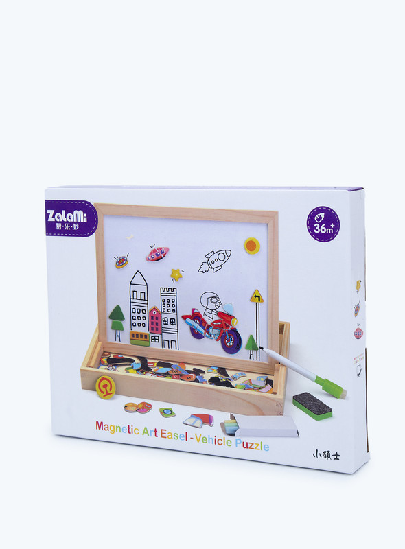 Day N Day-MAGNETIC ART EASEL-VEHICLE PUZZLE