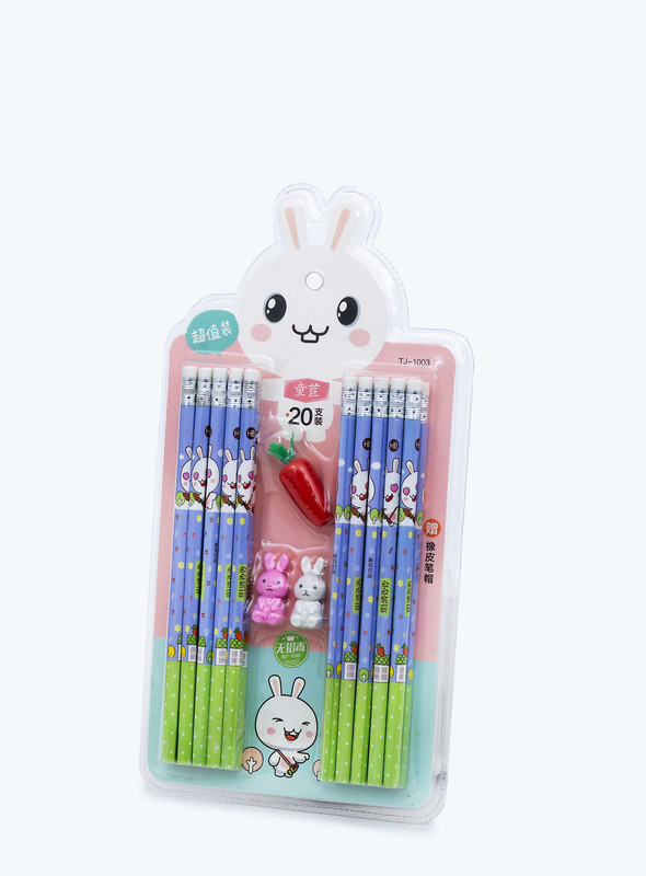 Day N Day-20 PC HB PENCIL SET AND CUTE ANIMAL ERASER