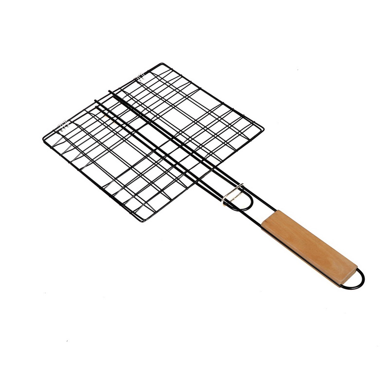 BBQ Grill 23x20Cm - Companion Ultimate Rectangular-Shaped Grilling Basket | Removable Handle | Perfect for Grilling Vegetables, Fishes, Shrimp, Chops, Chicken Wings & More