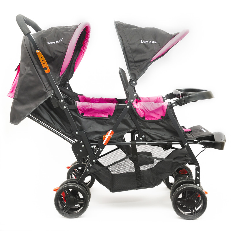 Baby Plus Bp7743 Purple Twin Stroller With Reclining Seat, 0+ Years