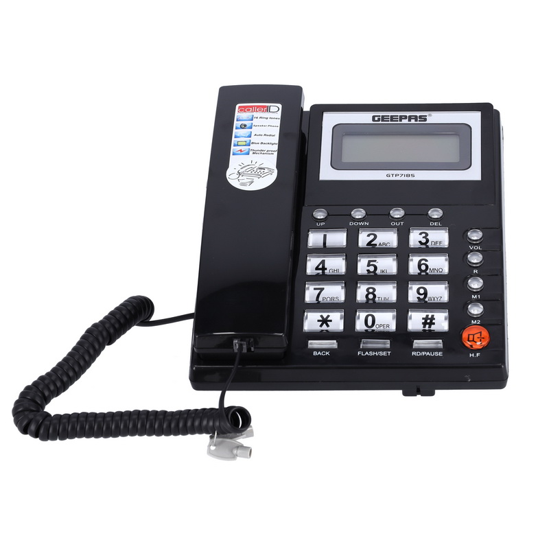 Caller ID Telephone with 3 Mode IID Lock - Recording 15 Out & 50 Incoming Calls with Auto Redial | Hands-Free Calling, 16 ringtone & Local Area Code Setting | 6 Months Warranty