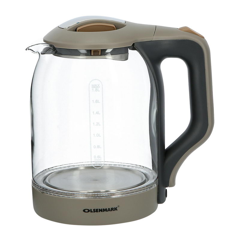 Illuminating Glass Kettle | Boil Dry Protection & Auto Shut Off | Fast Boil & Easy to Clean | Ideal for Hot Water, Tea or Coffee | 1.8L Cordless Kettle | 1500W