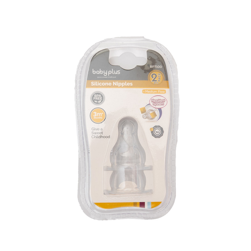 Babyplus silicon nipples|Flex vent system|0+ month