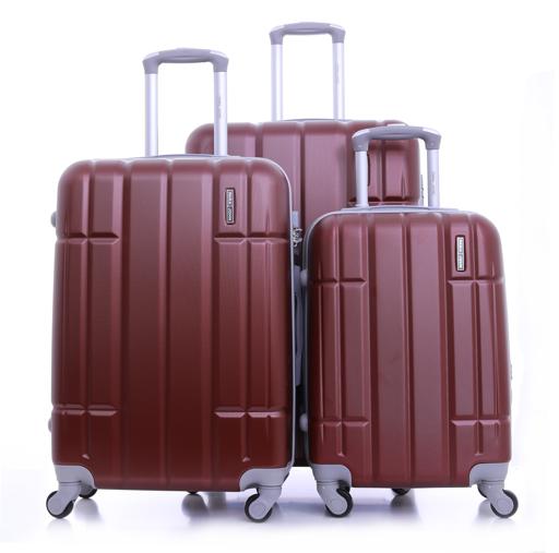 Parajohn PJTR3071 ABS Hard Trolley Luggage Set, Maroon