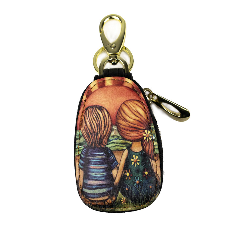 Day N Day Car Key Chain with Leather Case