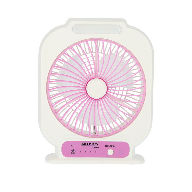 8'' Rechargeable Mini Table Fan- Powerful Personal Desk Box Fan | Table Fan for Office, Home (3 Speed)