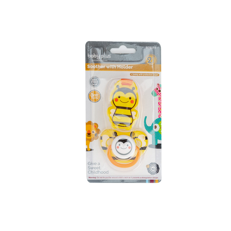 Baby Plus Baby 2Pcs Pack Soother With Holder  (0 Months) 