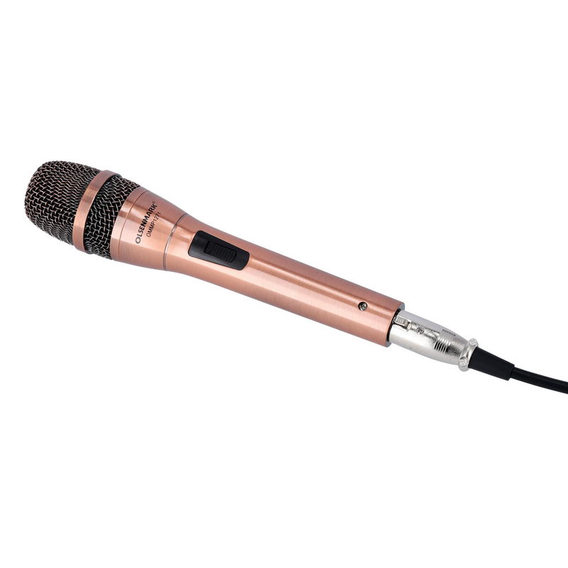 Wire Microphone - Metal Body - Frequency Response: 50Hz-15 KHz - Uni-Directional - Cable Length: 6.0 X 4M - On/Off Switch - No Battery