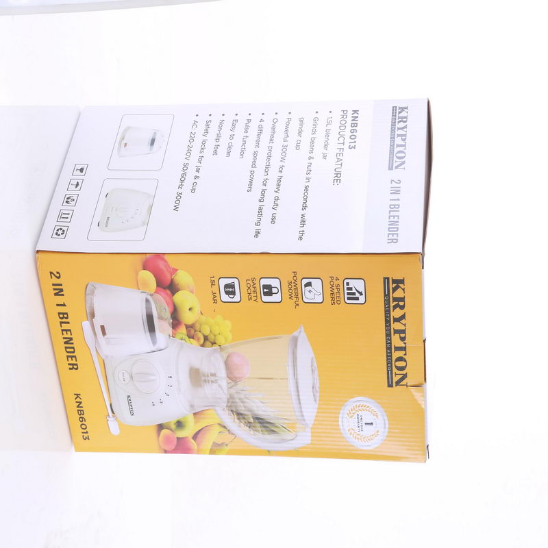 300W Blender, 2 in 1 with 1.5L Blender Jar - 4 Speed with Pulse Function - Crusher, Grinder, Juicer