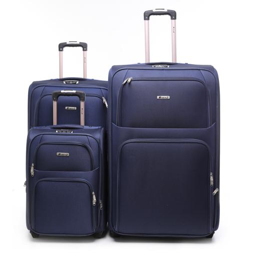Abraj 3 Pieces Soft Trolley Luggage Bags Set