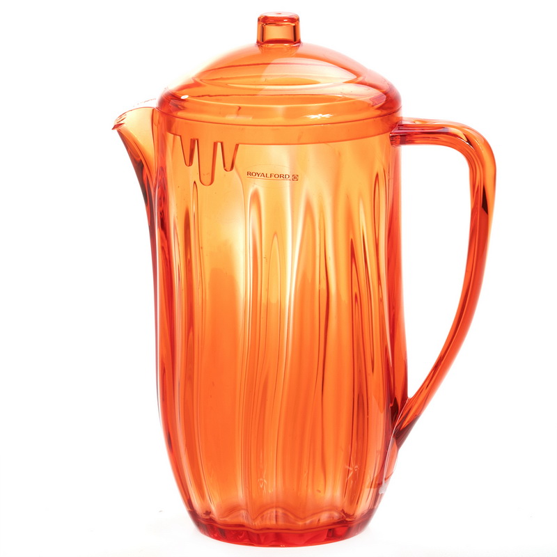 Royalford RF7295 Plastic 2.1 Litre Multi-Purpose Jug with Coloured Lid for Water Picnic Juice, Durable Plastic, Spill-Proof Lid