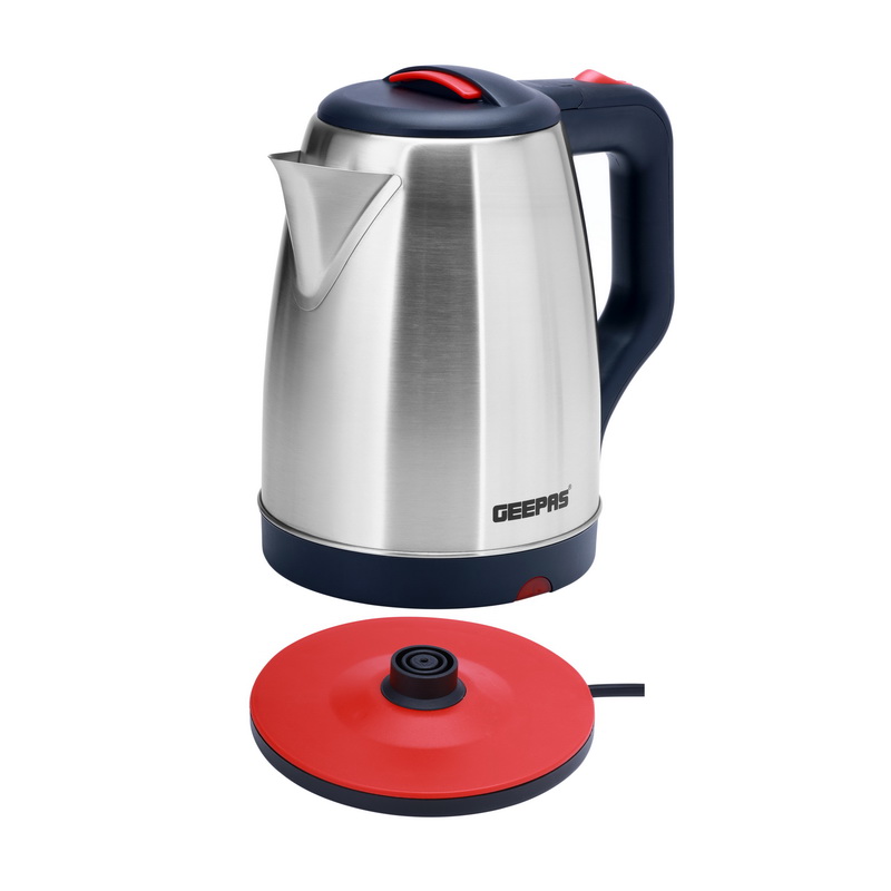 Geepas GK38042 1.8L Electric Kettle - Stainless Steel Cordless Kettle| Auto Shut-Off & Boil-Dry Protection | Heats up Quickly & Easily | Boiler for Hot Water, Tea & Coffee Maker | 1500W | 2 Year Warra