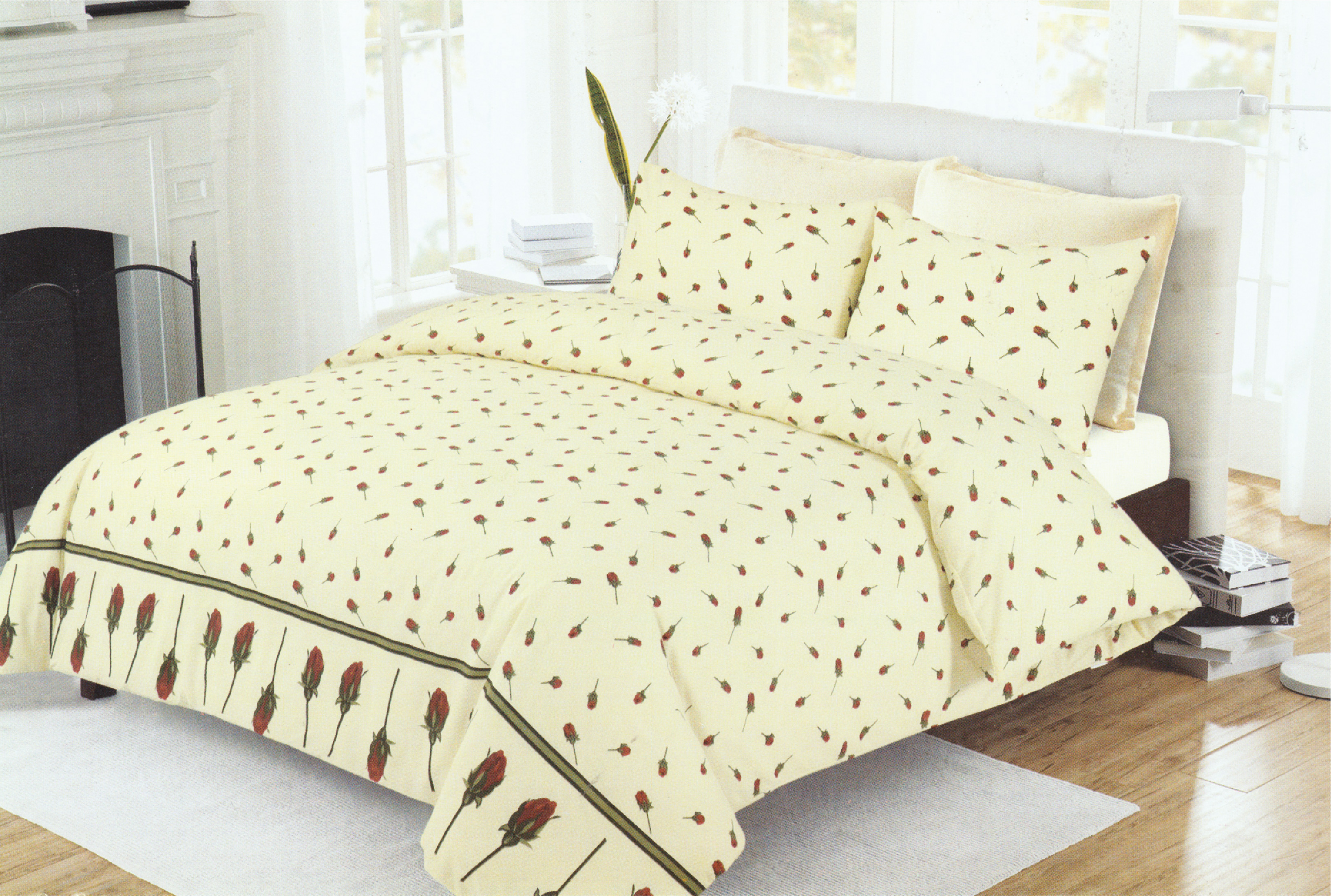 PARRY LIFE Comforter Set, 4 Pc – Flat Sheet, Comforter, 1 Pillow cases for Bedroom - Super Soft Fluffy Warm Comforter Set - Polyster Blanket, Throws for Sofa Fluffy Blanket Bed