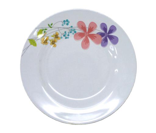 8-inch Melamine Round Deep Plate - Soup Plates Pasta Plates | plate with playful Classic Decoration | Microwave & Dishwasher safe | Ideal for Soup, Desserts, Ice Cream & More