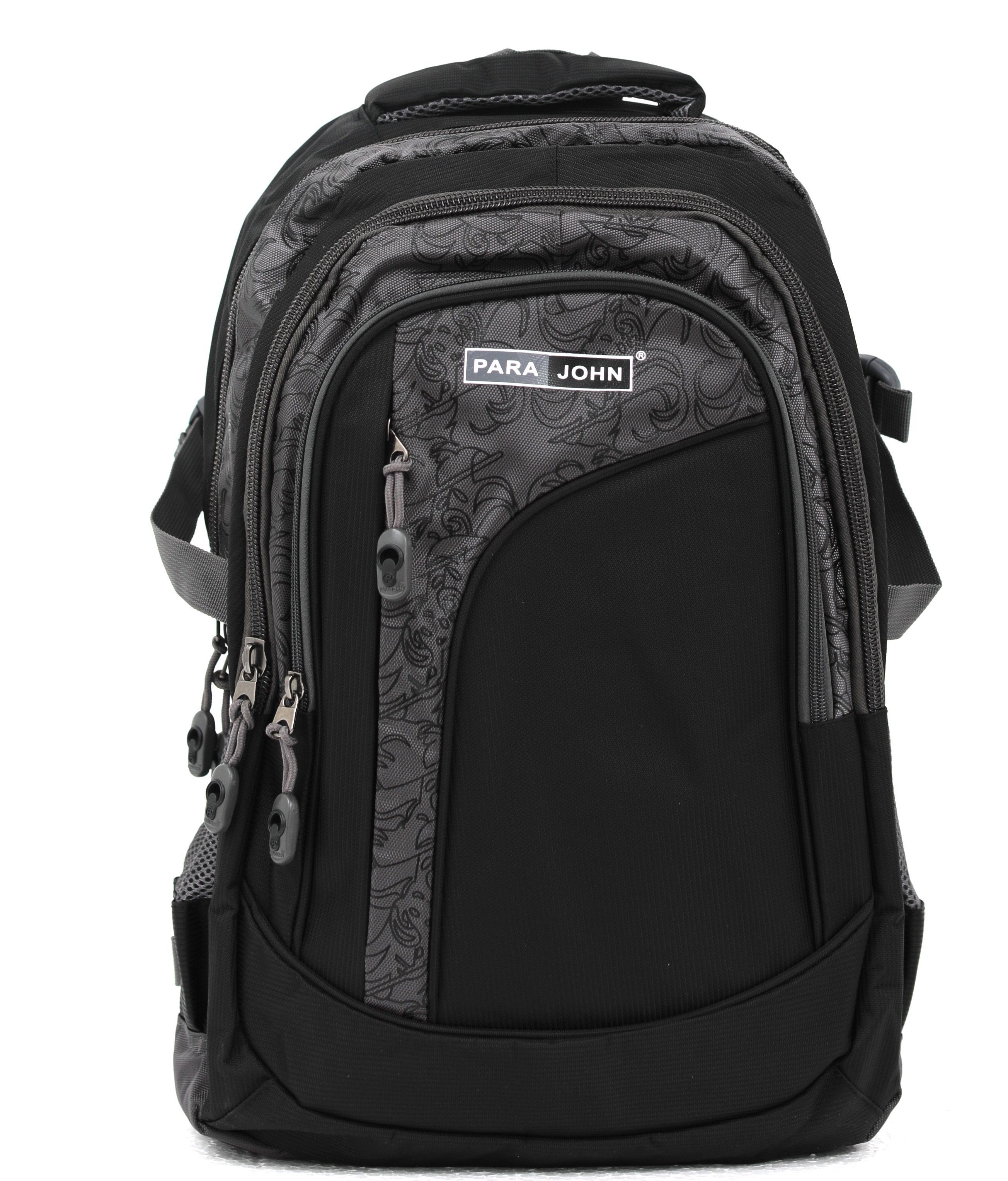 Parajohn Backpack, 16'' Rucksack - Travel Laptop Backpack/Rucksack - Hiking Travel Camping Backpack - Business Travel Laptop Backpack - College School Computer Rucksack Bag for Men/Women-BLACK