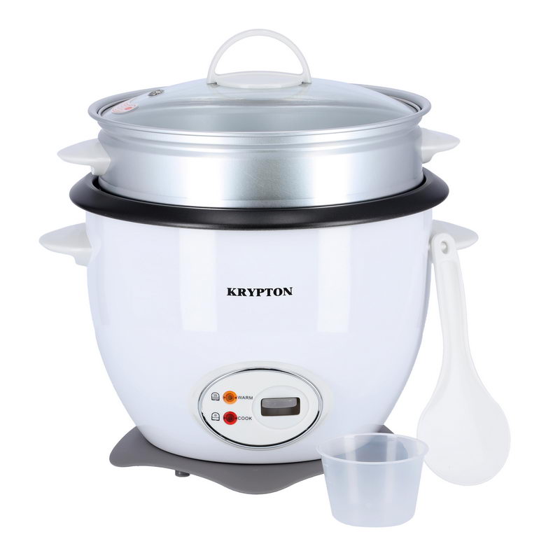 700W 1.8 L Rice Cooker with Steamer | Non-Stick Inner Pot, Automatic Cooking, Easy Cleaning, High-Temperature Protection - Make Rice & Steam Healthy Food & Vegetables