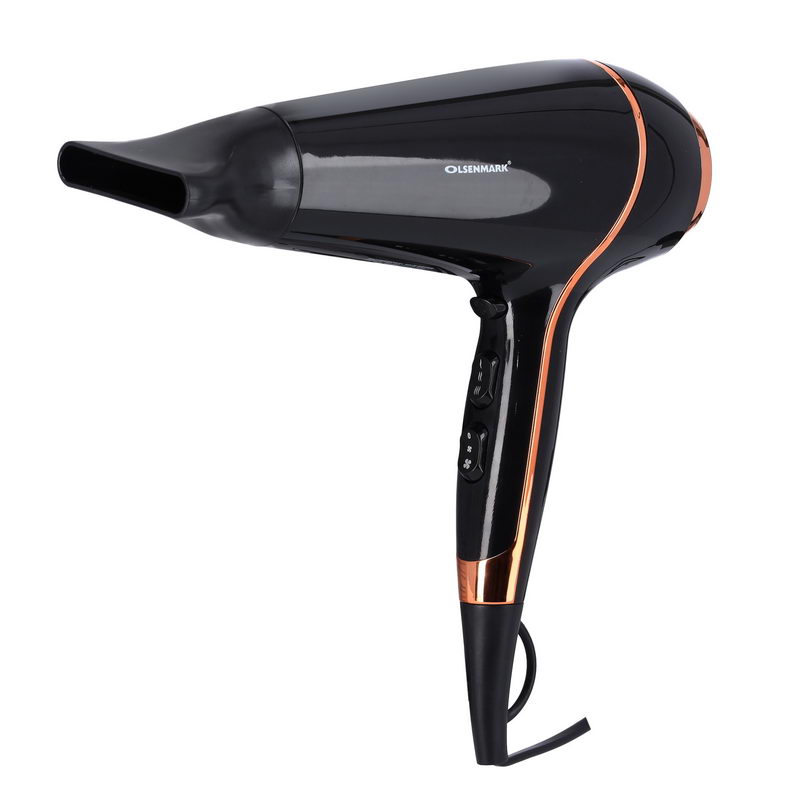 Professional Hair Dryer, 2100W - Cool Shot Function - Portable - Salon Style Frizz Free Hair - 2 Speed and 3 Temperature Settings - Hanging Loop - 1.8m*2*0.75mm BS plug