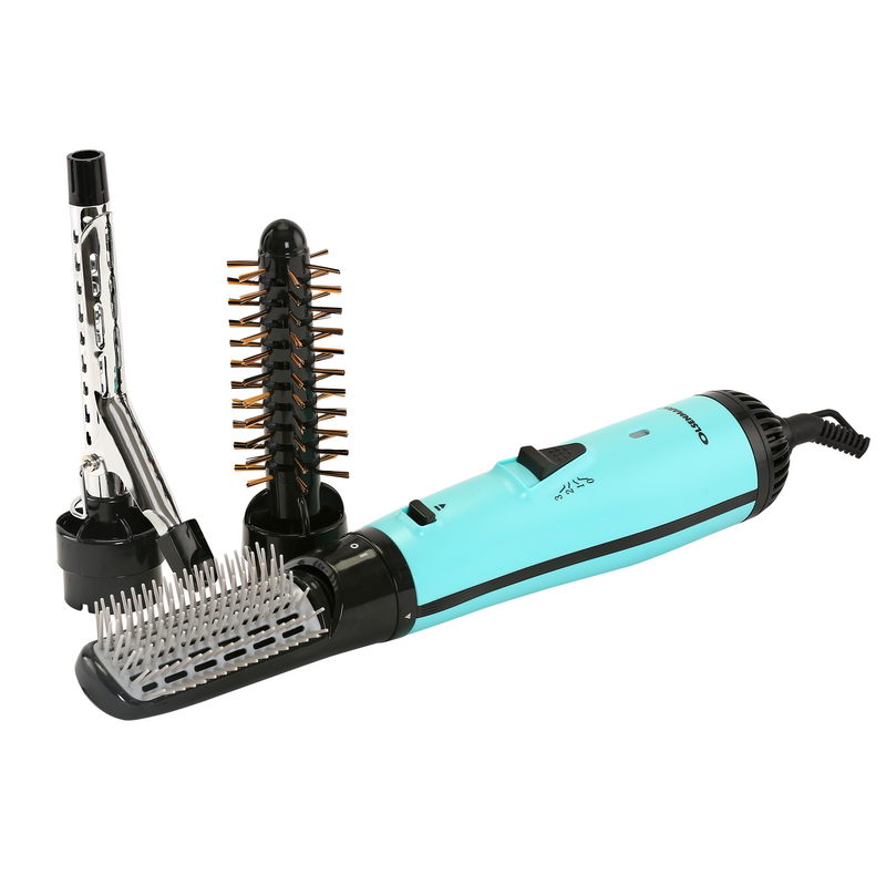 3-in-1 Hot Air Styler/Brush, Volumizer, Curler - Hot Air Brush with 1 Speed & 3 Heat Setting, Hanging Hole - Multi-Functional Salon Hair Styler, Curler & Comb