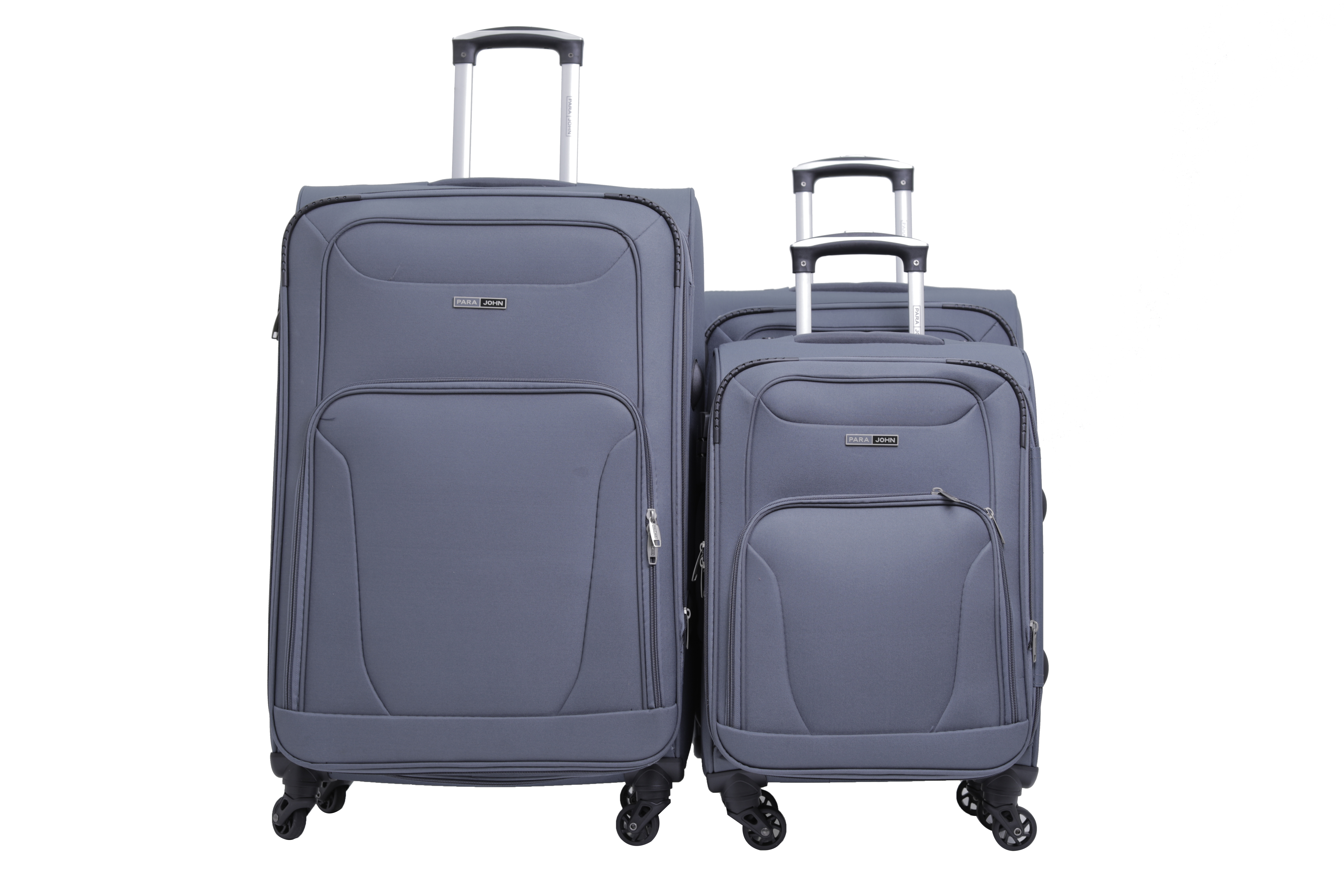 8 Travel Luggage Suitcase, Set of 3 - Trolley Bag, Carry On Hand Cabin Luggage Bag - Lightweight Travel Bags with 360 Durable 4 Spinner Wheels - Soft Shell Luggage Spinner