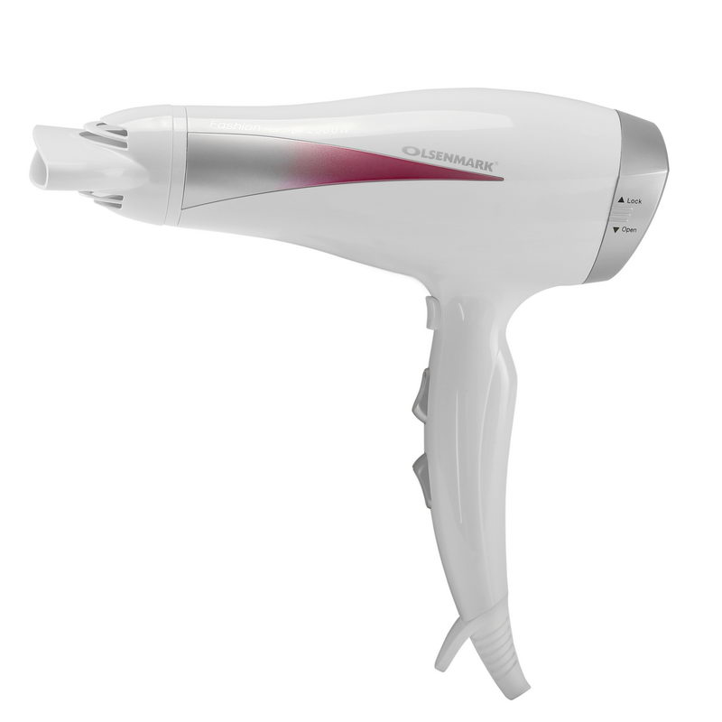 Professional Hair Dryer - Concentrator - Cool Shot Function - 2 Speed and 3 Temperature Settings - Overheat Protection - DC Motor