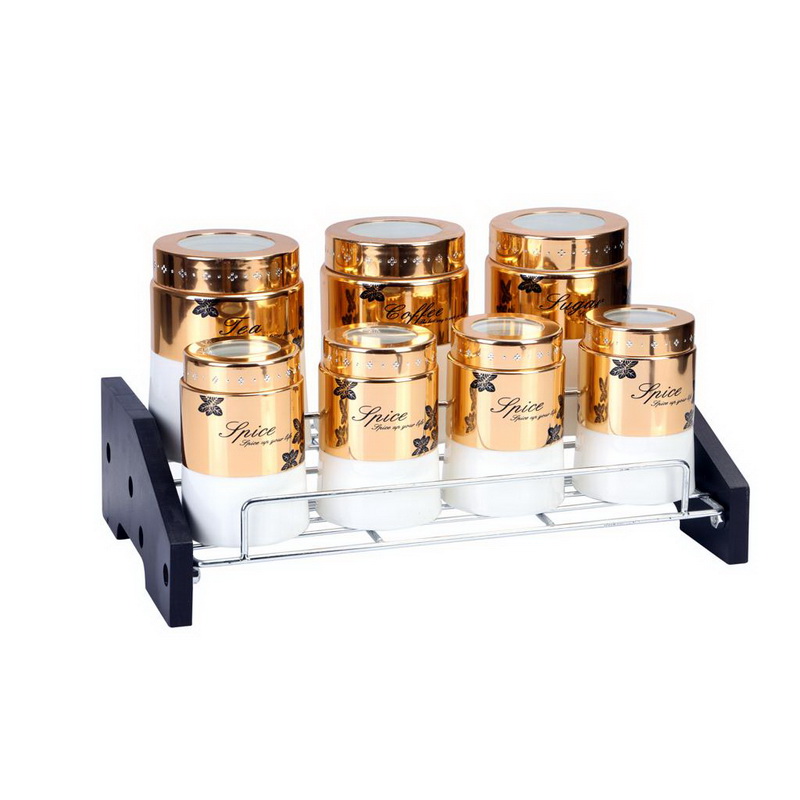 7 Set Canister Coffee Storage - Portable Lightweight with Leak Proof Lid Moisture Proof Storage with Wide Mouth & Base | Ideal for Tea, Coffee, Sugar Storage Canister Set Jar Pots Tins