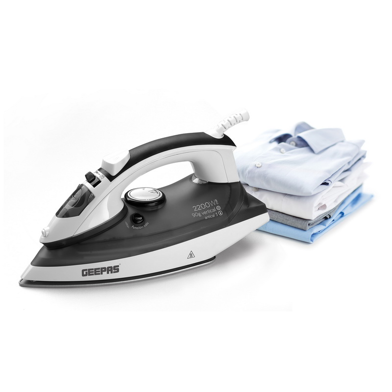 2400W Steam Iron for Crisp Ironed Clothes - Ceramic Soleplate, Temperature Adjustment & Auto-Off | Wet & Dry Ironing, Burst, Steam, Vertical Steam & Self-Cleaning Function | 2 Years Warranty