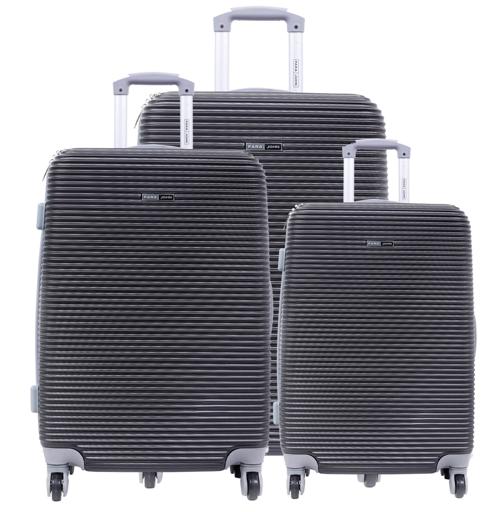 Parajohn PJTR3045 ABS Rolling Trolley Luggage Set, Dark Grey