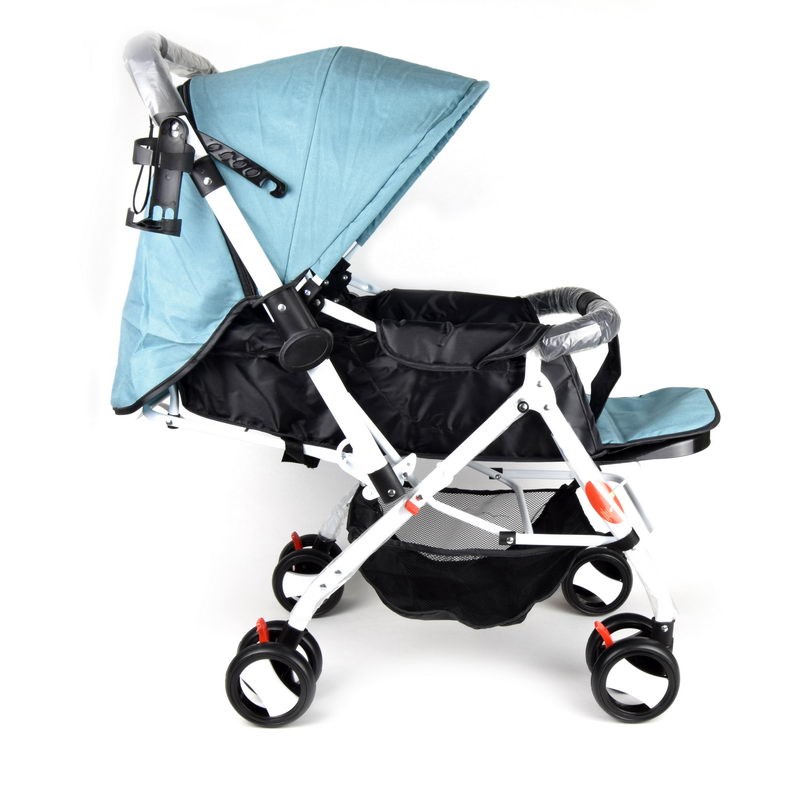 Baby Plus Bp8483 Blue Stroller Cum Pram, 0-36 M