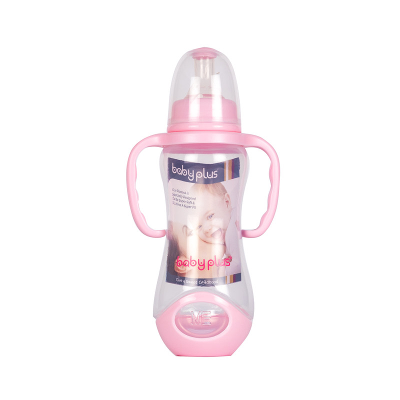 Baby PlusStandard Neck Feeding BottleSuper soft 225ML/8OZ Breast-Like, Slow Flow, BPA-Free - 0+ Months
