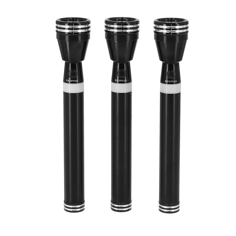 Rechargeable LED Flashlight 3PC - High Power Flashlight Super Bright CREE LED Torch Light - Built-in 1900mAh Battery, USB Charging - Powerful Torch for Camping Hiking Trekking Outdoor