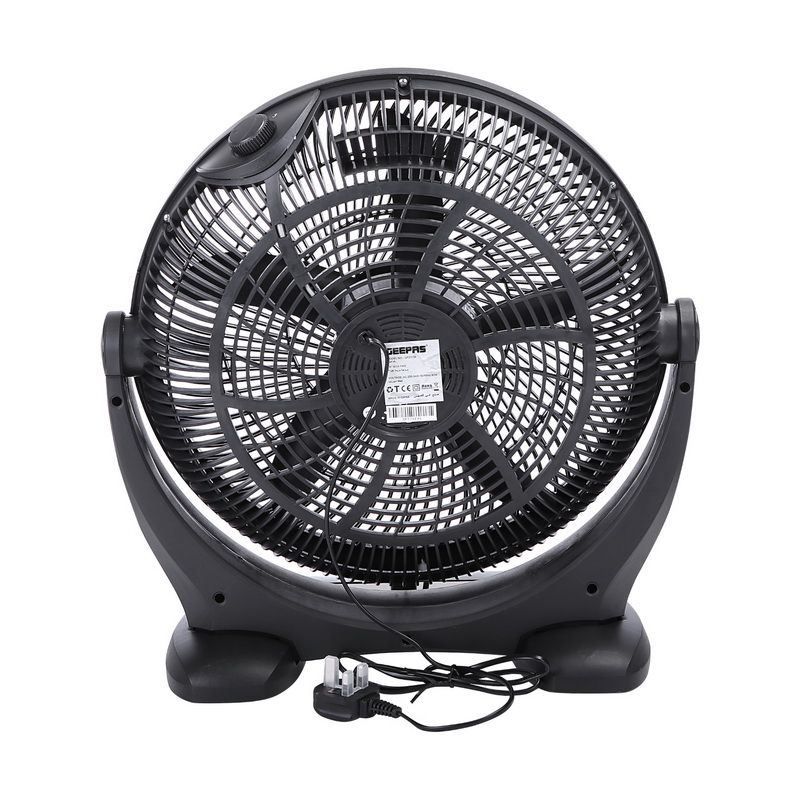 18'' Box Fan 80W - Powerful Personal Desk Box Fan with Copper Motor | Table Fan for Office, Home (3 Speed) Fan Guard, 180-Degree Oscillation - 2 Year Warranty