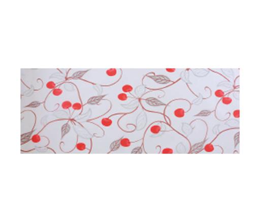 20M Table Roll - Tablecloth Cover Protector | Tablecloth Daisy Silver, Small Polka Floral, Wipe Clean, Table Cloth | Spill Proof Reusable Roll | Ideal Dinning Table, Hall, & More (White & Red)