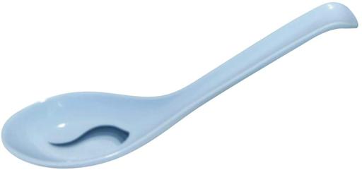 Royalford Melamine Super Rays Soup Spoon - Serving Spoon Soft Grip Long Handle | Microwave Safe | Dinner Cutlery, Dining Utensils | Ideal for Dinner, Parties & Outings (Blue)
