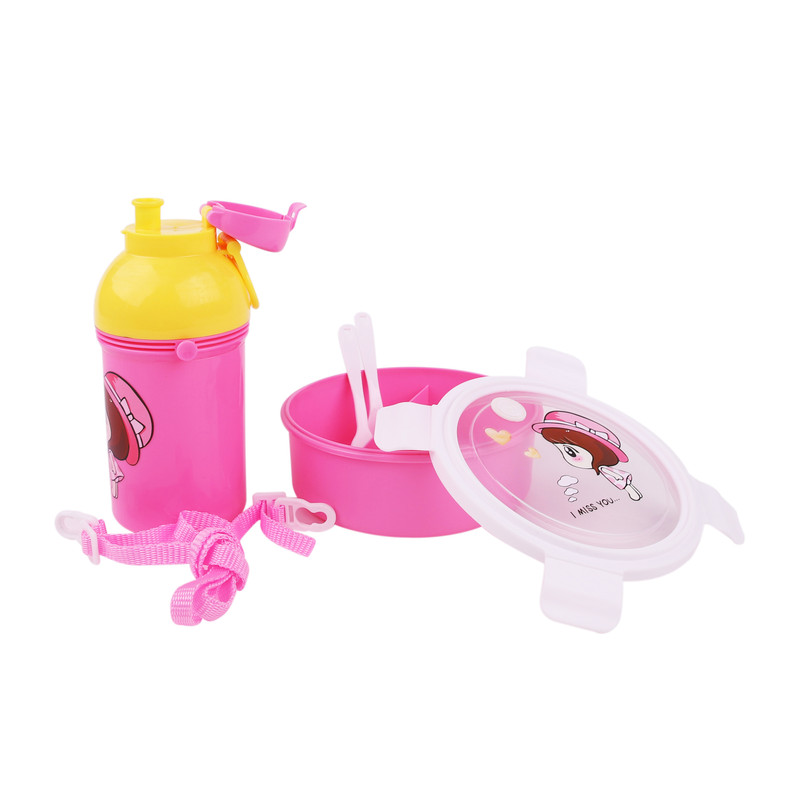 Day N Day Cute Water Bottle for School Kids Girls, BPA FREE Tritan & Leak Proof & Easy Clean & Carry Handle, 23oz/ 680ml