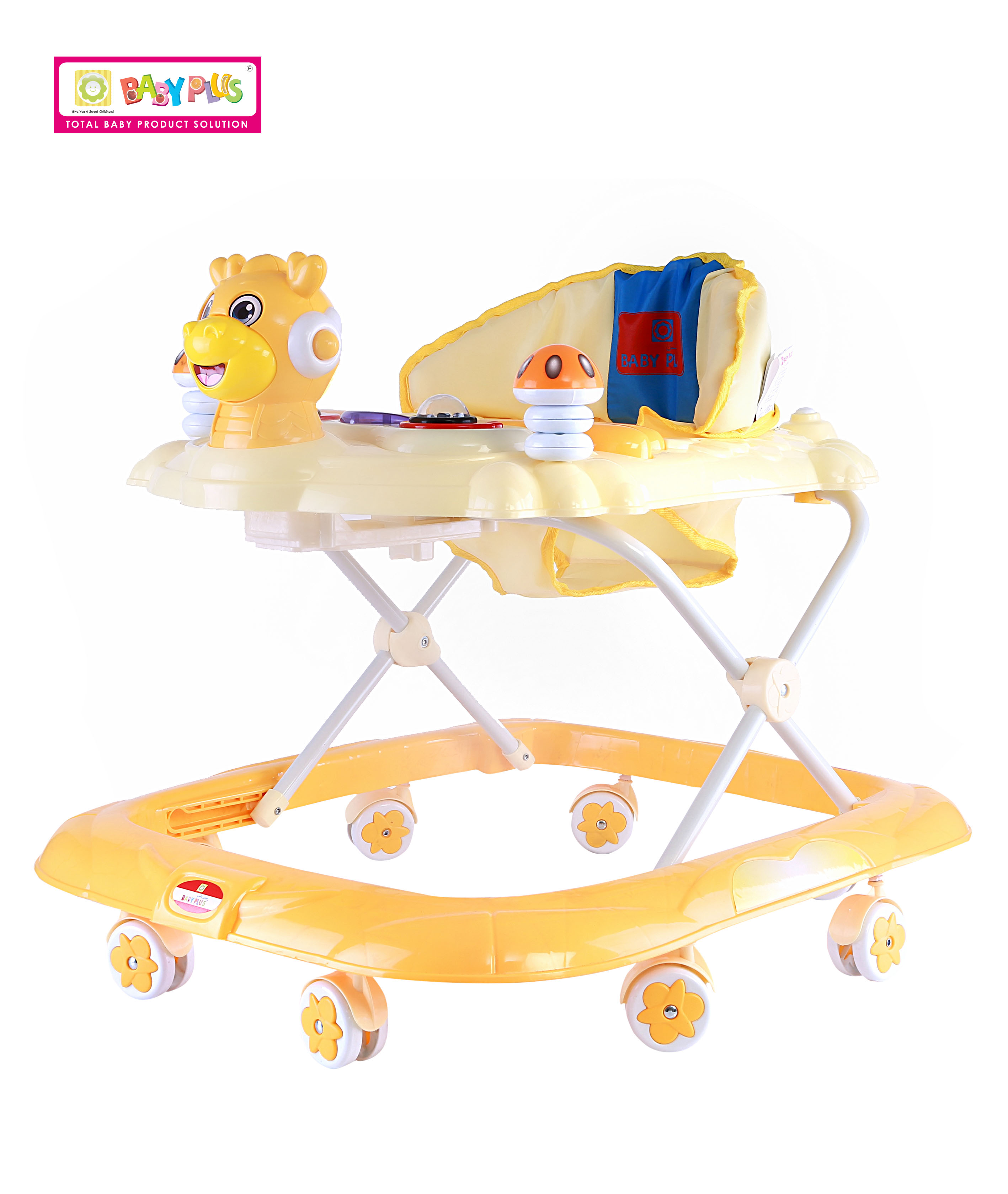 Baby Plus Animal Shaped Musical Walker Yellow