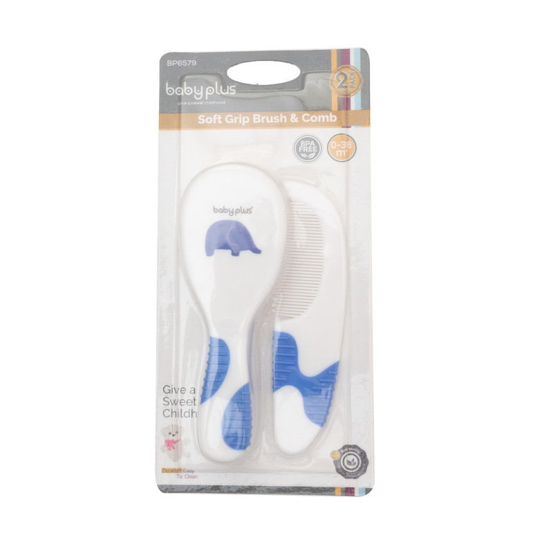 Baby Plus Soft Grip Brush&Comb