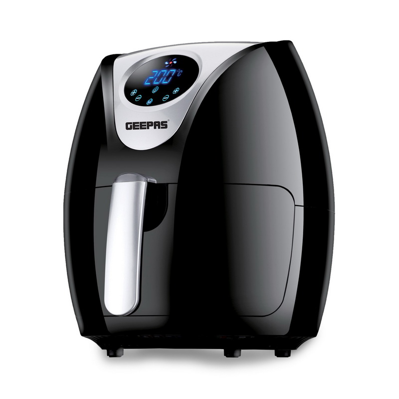 Geepas GAF37501 1350W Digital Air Fryer 3.2L- Hot Air Circulation Technology for Oil Free Low Fat Dry Fry Cooking Healthy Food - Non-Stick Basket, Dishwasher Safe, Overheat Protection | 2 Years Warran