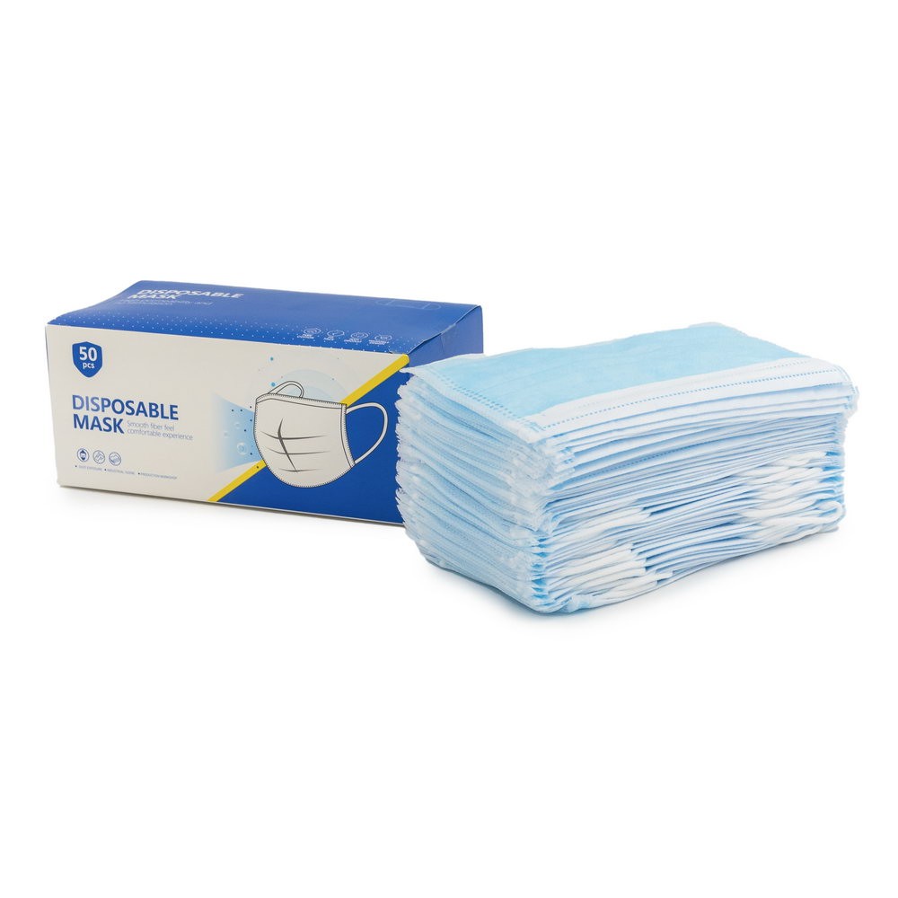 50PCS 3-LAYER DISPOSABLE FACE MASK